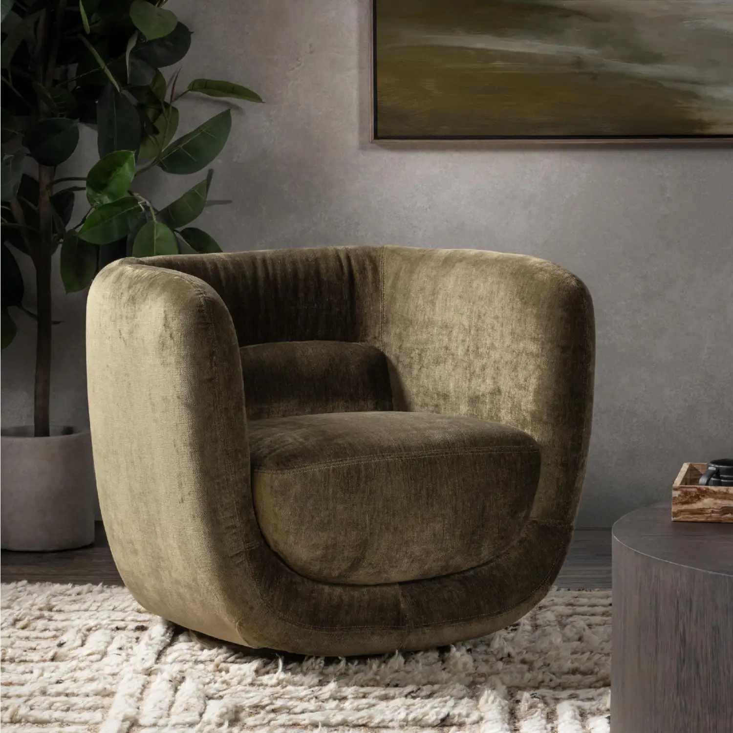 Classic Home Nico Swivel Chair - Thumbnail 3
