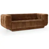 Thea Sofa in Tufted Bronze Brown Fabric
