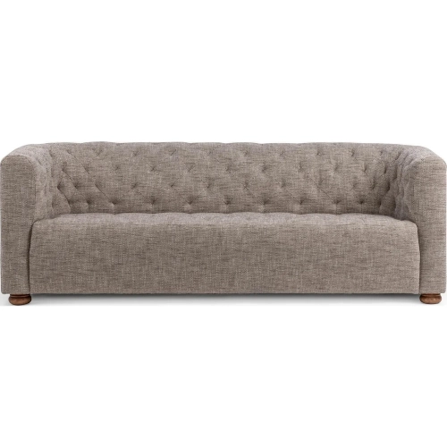 Orville Sofa in Tufted Beehive Neutral Fabric & Wood