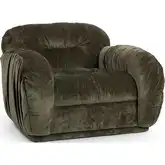 Sydney Accent Chair in Olive Green Fabric