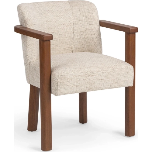 Camden Dining Chair in Beige Fabric & Parawood