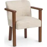 Camden Dining Chair in Beige Fabric & Parawood