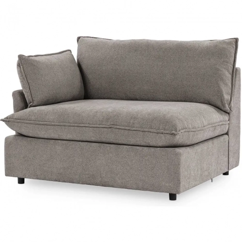 Caplan Sectional Sofa Unit Left Arm Facing Chair in Elite Charcoal Gray Fabric