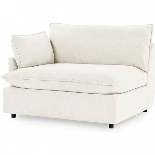 Caplan Sectional Sofa Unit Left Arm Facing Chair in Elite Ivory Off White Fabric
