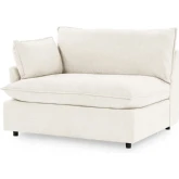 Caplan Sectional Sofa Unit Left Arm Facing Chair in Elite Ivory Off White Fabric