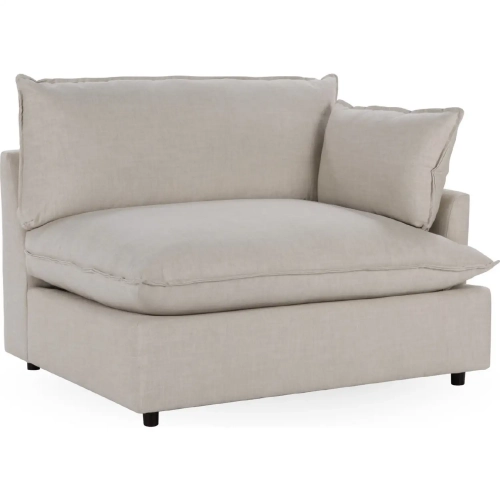 Caplan Sectional Sofa Unit Right Arm Facing Chair Dawn in Flax Neutral Fabric