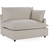Caplan Sectional Sofa Unit Right Arm Facing Chair Dawn in Flax Neutral Fabric