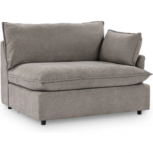 Caplan Sectional Sofa Unit Right Arm Facing Chair in Elite Charcoal Gray Fabric
