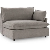 Caplan Sectional Sofa Unit Right Arm Facing Chair in Elite Charcoal Gray Fabric