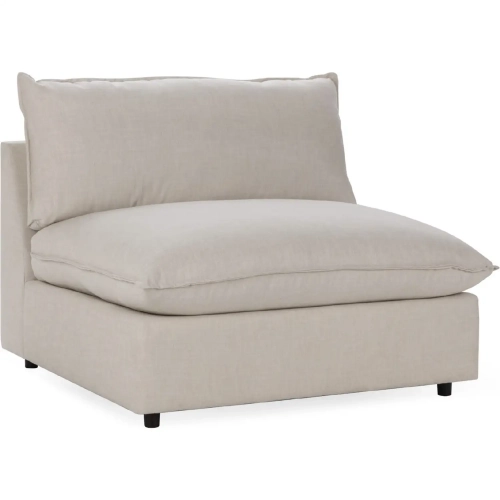 Caplan Sectional Sofa Unit Armless Chair Dawn in Flax Neutral Fabric