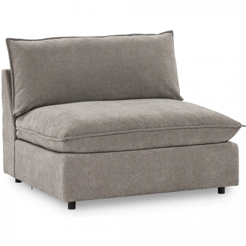 Caplan Sectional Sofa Unit Armless Chair in Elite Charcoal Gray Fabric