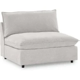 Caplan Sectional Sofa Unit Armless Chair in Elite Gray Fabric