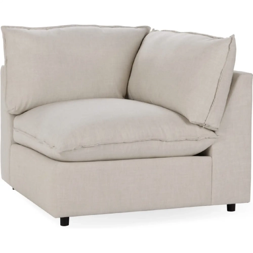 Caplan Sectional Sofa Unit Corner Chair Dawn in Flax Neutral Fabric