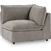 Caplan Sectional Sofa Unit Corner Chair in Elite Charcoal Gray Fabric