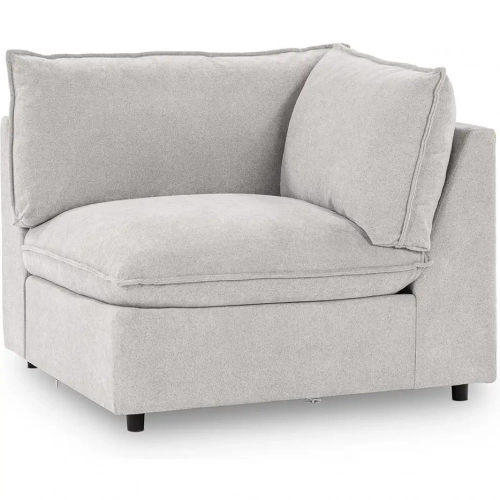 Caplan Sectional Sofa Unit Corner Chair in Elite Gray Fabric