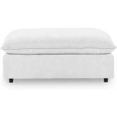Caplan Ottoman in Bliss Cream Fabric