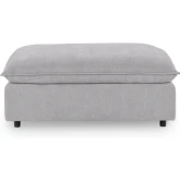 Caplan Ottoman in Bliss Gray Fabric