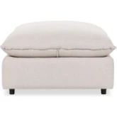 Caplan Ottoman Dawn in Flax Neutral Fabric