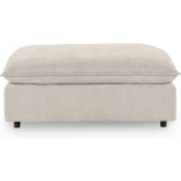 Caplan Ottoman Dawn in Twine Neutral Fabric