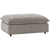 Caplan Ottoman in Elite Charcoal Fabric