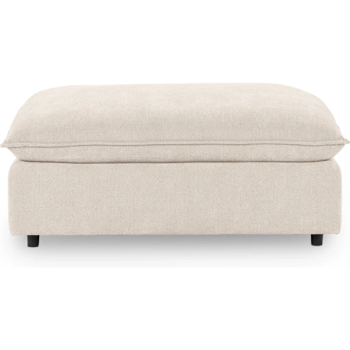 Caplan Ottoman in Rise Beige Fabric