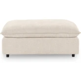 Caplan Ottoman in Rise Beige Fabric