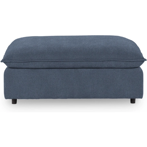 Caplan Ottoman in Rise Navy Blue Fabric