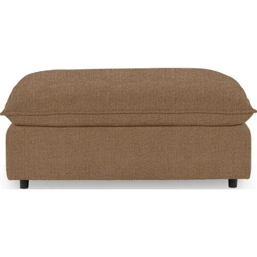 Caplan Ottoman in Harvest Bronze Brown Fabric