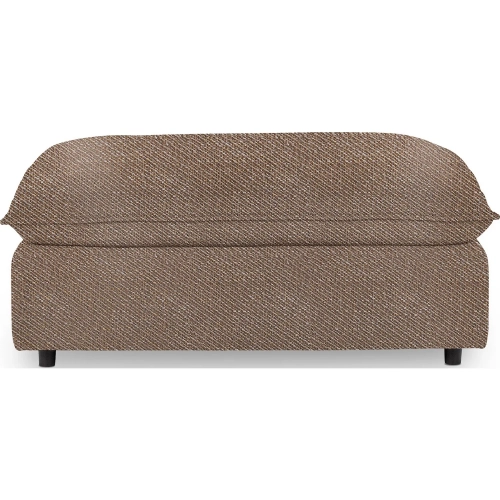 Caplan Ottoman in Honeycomb Brown Fabric