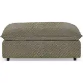 Caplan Ottoman in Tuscan Olive Fabric