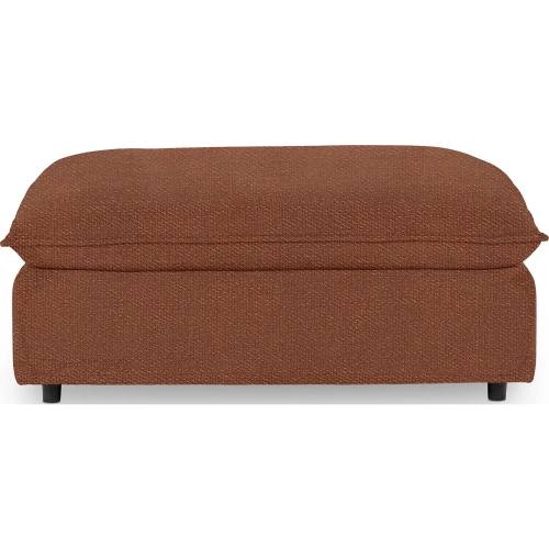 Caplan Ottoman in Brick Red Fabric