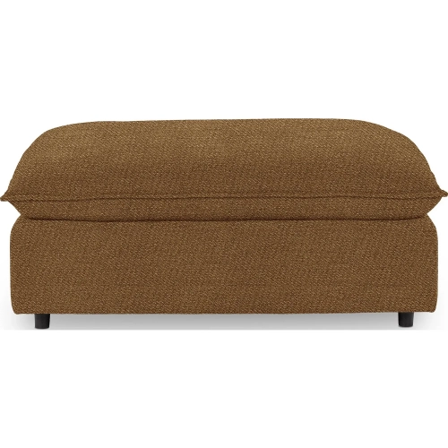 Caplan Ottoman in Dijon Mustard Brown Fabric