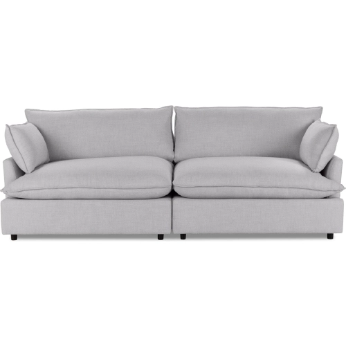 Caplan 2 Piece Modular Sectional Sofa in Bliss Gray Fabric