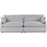 Caplan 2 Piece Modular Sectional Sofa in Bliss Gray Fabric