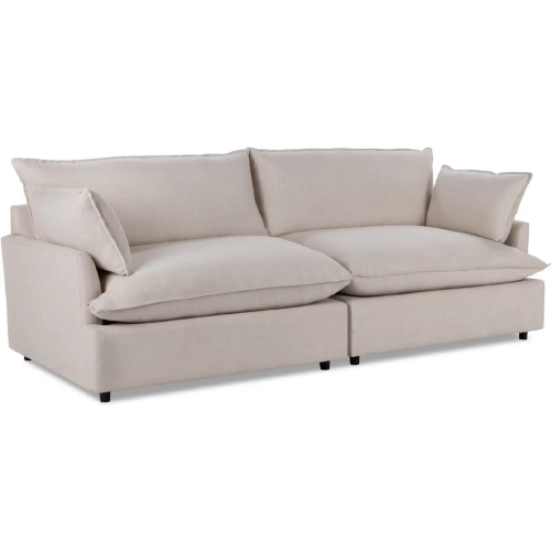 Caplan 2 Piece Modular Sectional Sofa Dawn in Flax Neutral Fabric