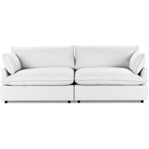 Caplan 2 Piece Modular Sectional Sofa Dawn in Pearl Neutral Fabric