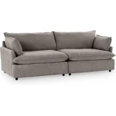 Caplan 2 Piece Modular Sectional Sofa in Elite Charcoal Gray Fabric