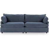 Caplan 2 Piece Modular Sectional Sofa in Rise Navy Blue Fabric