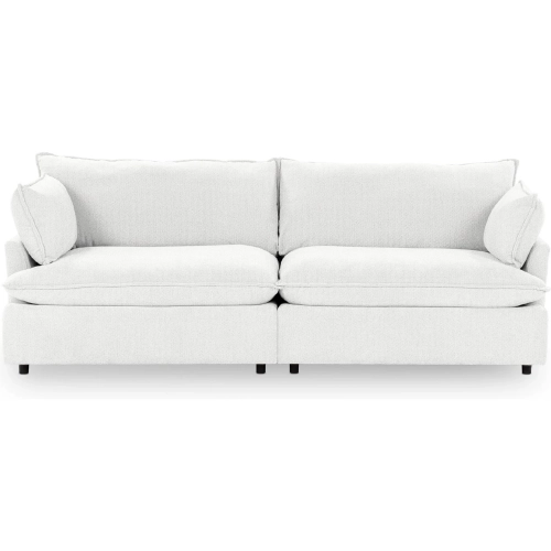 Caplan 2 Piece Modular Sectional Sofa in Rise White Fabric