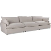 Caplan 3 Piece Modular Sectional Sofa Dawn in Flax Neutral Fabric