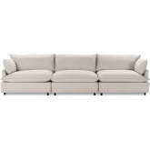 Caplan 3 Piece Modular Sectional Sofa Dawn in Twine Neutral Fabric