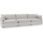 Caplan 3 Piece Modular Sectional Sofa in Elite Gray Fabric
