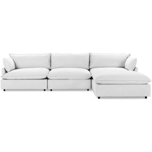 Caplan 4 Piece Modular Sectional Sofa in Bliss Cream Fabric