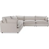 Caplan 5 Piece Modular Sectional Sofa Dawn in Flax Neutral Fabric
