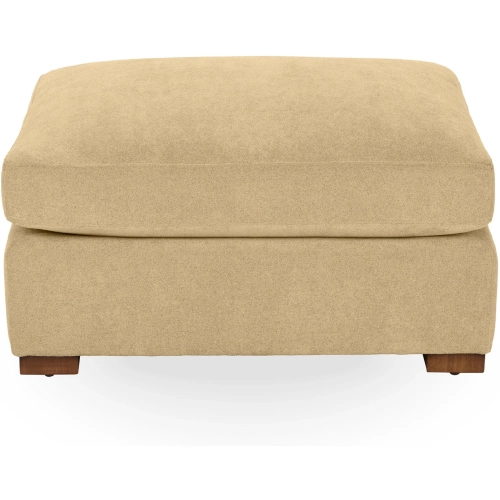 Audrey Ottoman in Bliss Beige Neutral Fabric