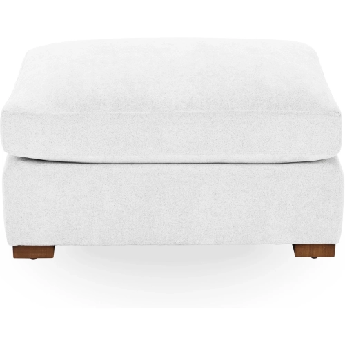 Audrey Ottoman in Bliss Cream Off White Fabric