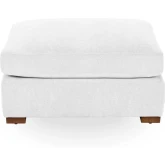 Audrey Ottoman in Bliss Cream Off White Fabric