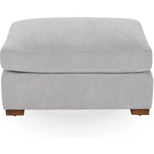 Audrey Ottoman in Bliss Gray Fabric