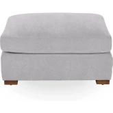 Audrey Ottoman in Bliss Gray Fabric