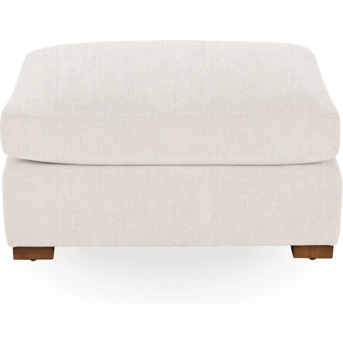 Audrey Ottoman in Dawn Flax Neutral Fabric